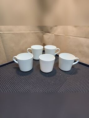 Corningware White Ceramic Mugs - Set of 5
